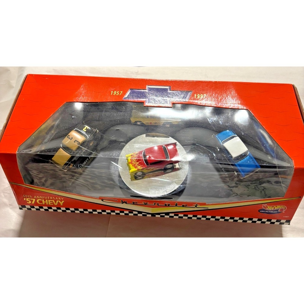 Hot Wheels 40th Anniversary 1957 Chevy Set 3 Cars Limited Edition 1997